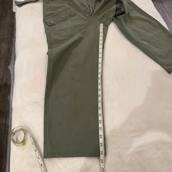 Marissa Webb Collective Canvas Cropped Pants Olive Green 35297 - Picture 10 of 15